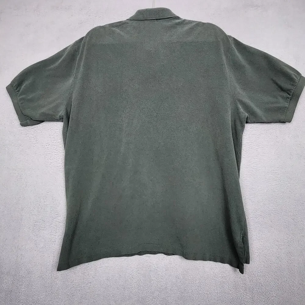Polo Ralph Lauren Polo Shirt Mens 2XL Green Pique Knit Short Sleeve Red Pony